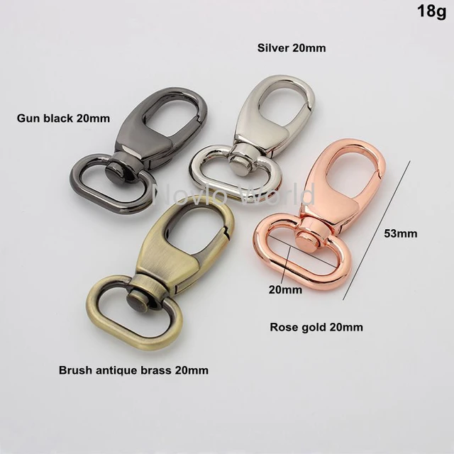 50 pieces 4 size 7 colors 20 26 32 38mm rose gold popular polished snap  hook clips for leather bag purse accessories - AliExpress