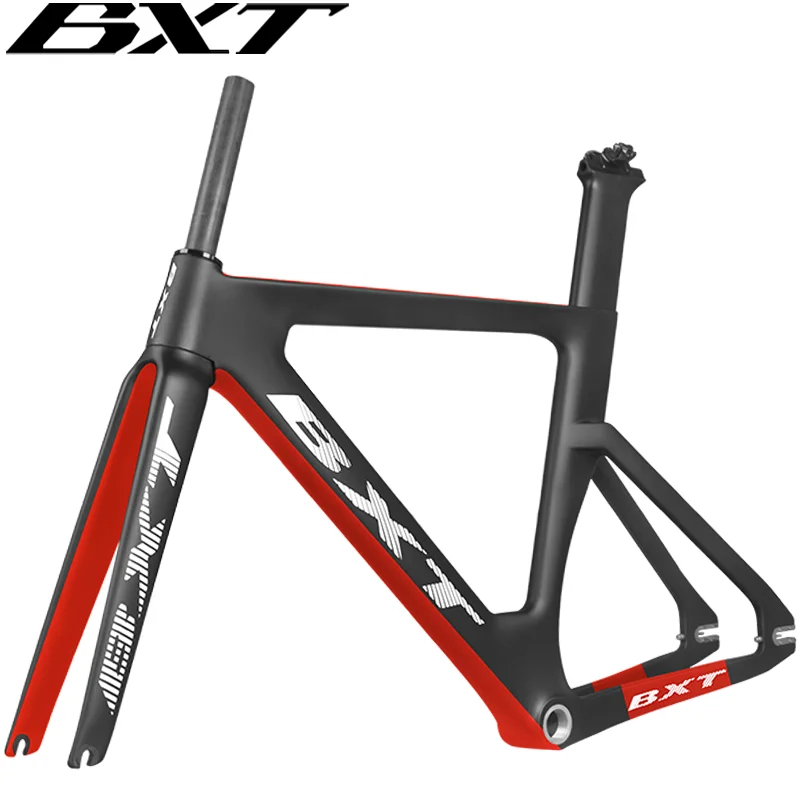 BXT Full Carbon Track Bicycle Frame With Fork Seatpost Fixed Gear 700C Bicycle Parts Bicycle Frame