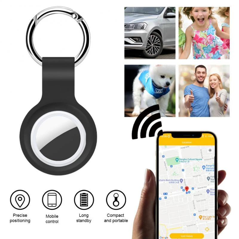 emergency alarm button Airtags GPS Tracker Smart Finder Key Finder Key Search GPS Tracker Children Positioning Tracker Pet Tracker With Protective Cove ring keypad red light