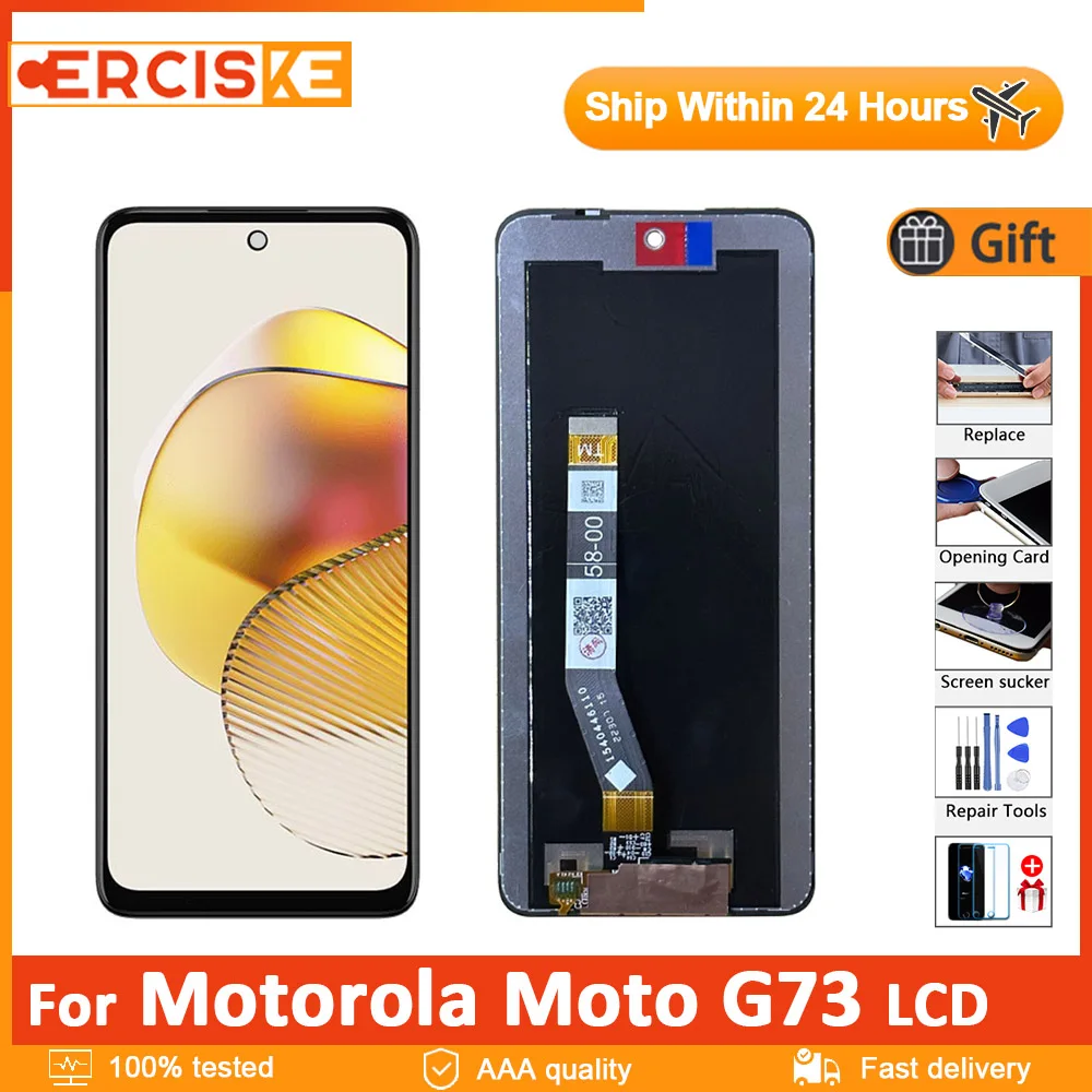 

6.5"Original LCD For Motorola Moto G73 LCD Display Touch Screen Digiziter Assembly For Moto G73 5G LCD With Frame Replacemernt