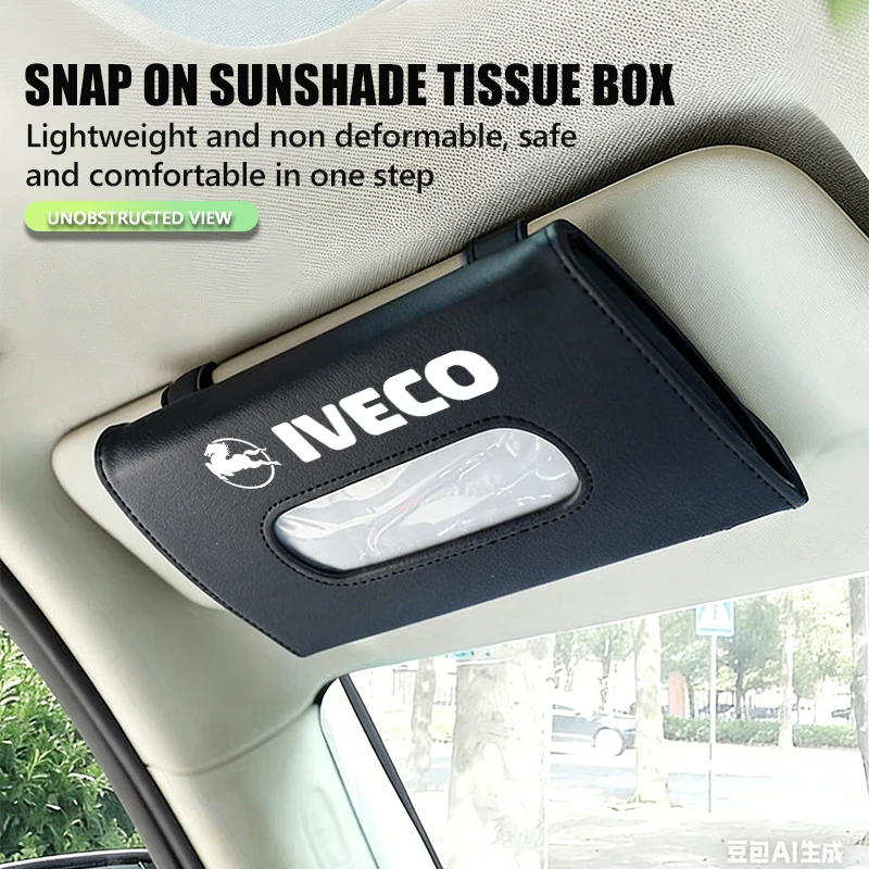IVECO Daily Eurocargo용 자동차 선바이저 티슈 박스 걸이식 스냅핏 냅킨 보관 가방 액세서리 ?   S-웨이 T-웨이 스트랄리스 ?