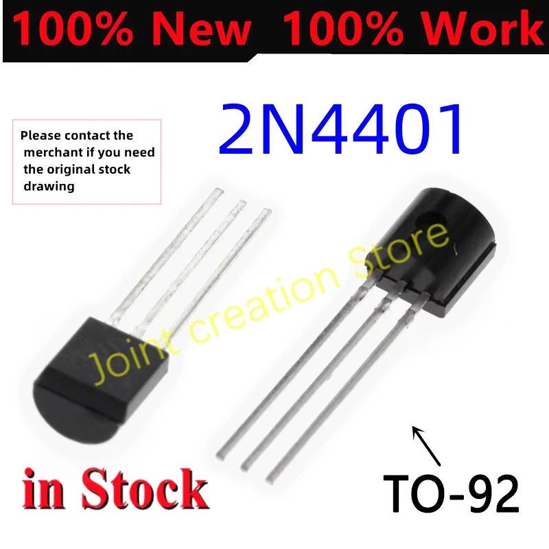 20-200 Pz 100% Originale 2 N4401 To-92 N-Channel To92 4401 Modalità Di Miglioramento Transistor Ad Effetto Di Campo Nuovo Originale