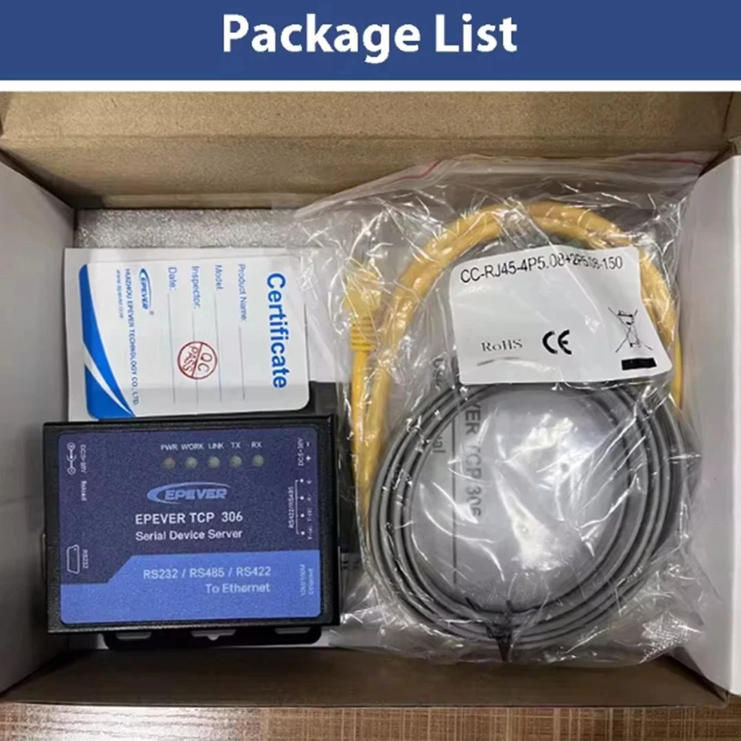 EPEVER TCP 306 Serial Device Solar Controllers Inverters With Server Via an RS48