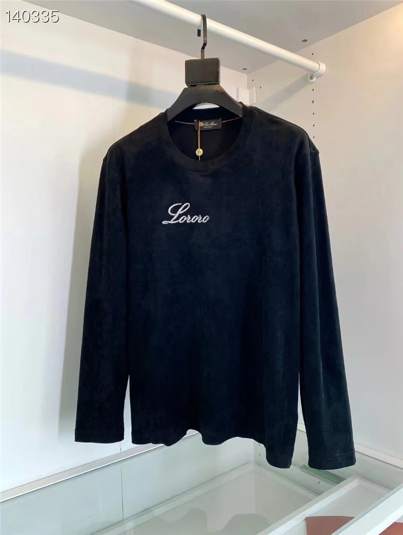 

2024 Billionaire Men Plush fabric T-shirt Fashion Top Cotton Clothing Embroidery Winter Clothes High Quality Long Sleeve T-shirt