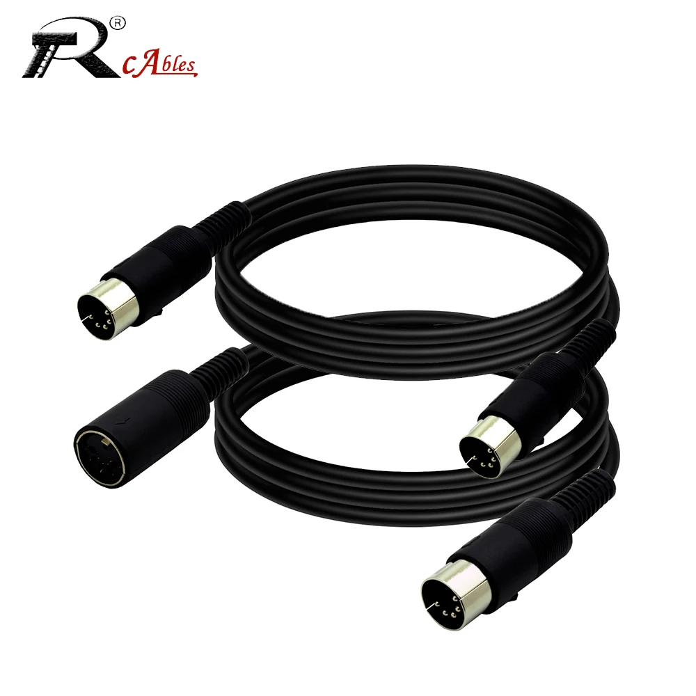

0.3M-15M 5Pin MIDI Din Male to Male Extension Cable,MIDI 5-Pin DIN Male to Female Audio MIDI/AT Adapter Cable for MIDI Keyboard