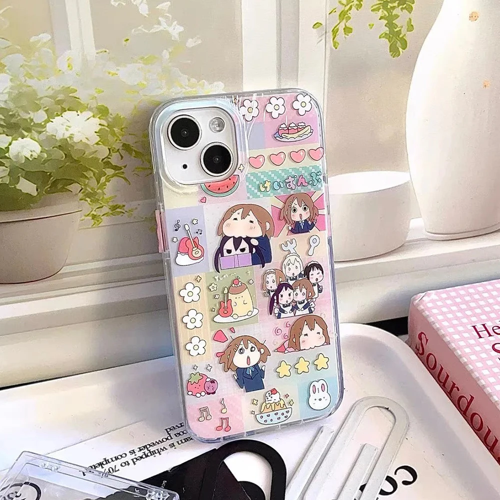 Anime K-ON Girls Feather Texture Hard Phone Case
