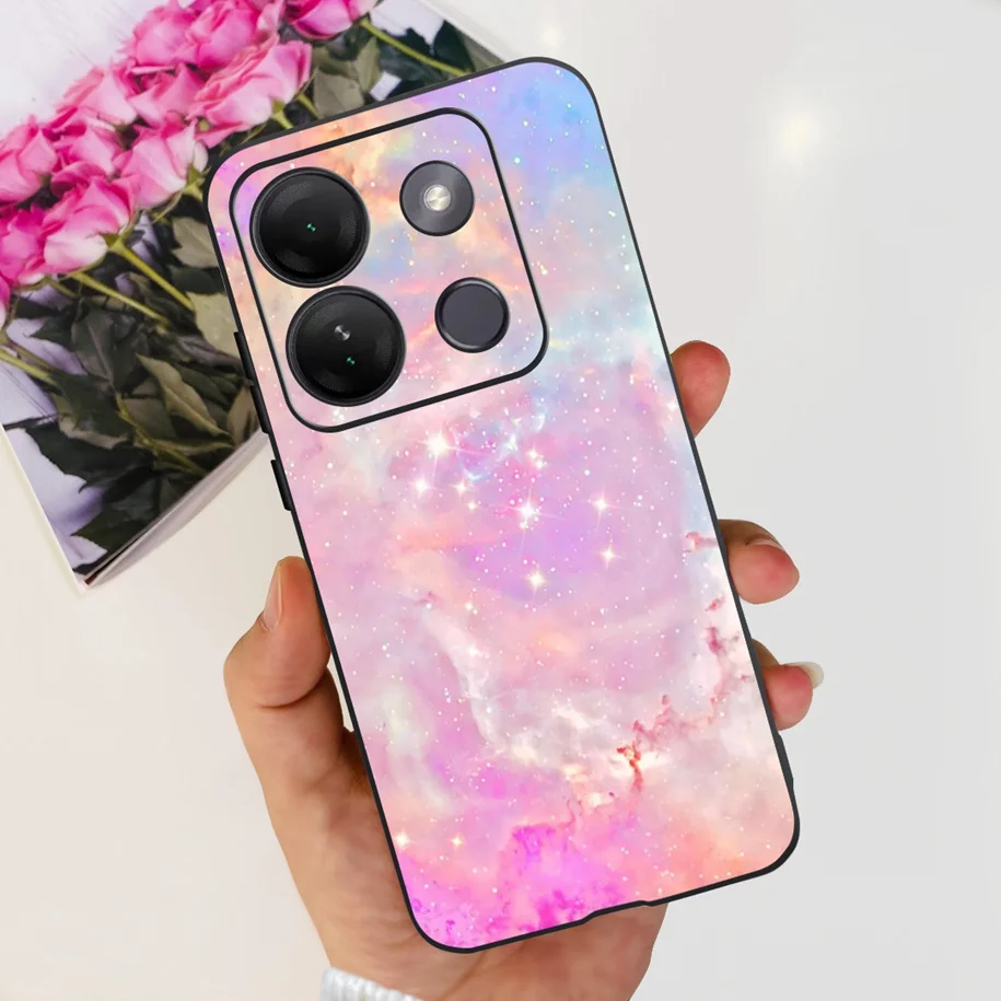 Luxury Marble Soft Silicone Back Cover Phone Case for Infinix Smart 7 Series