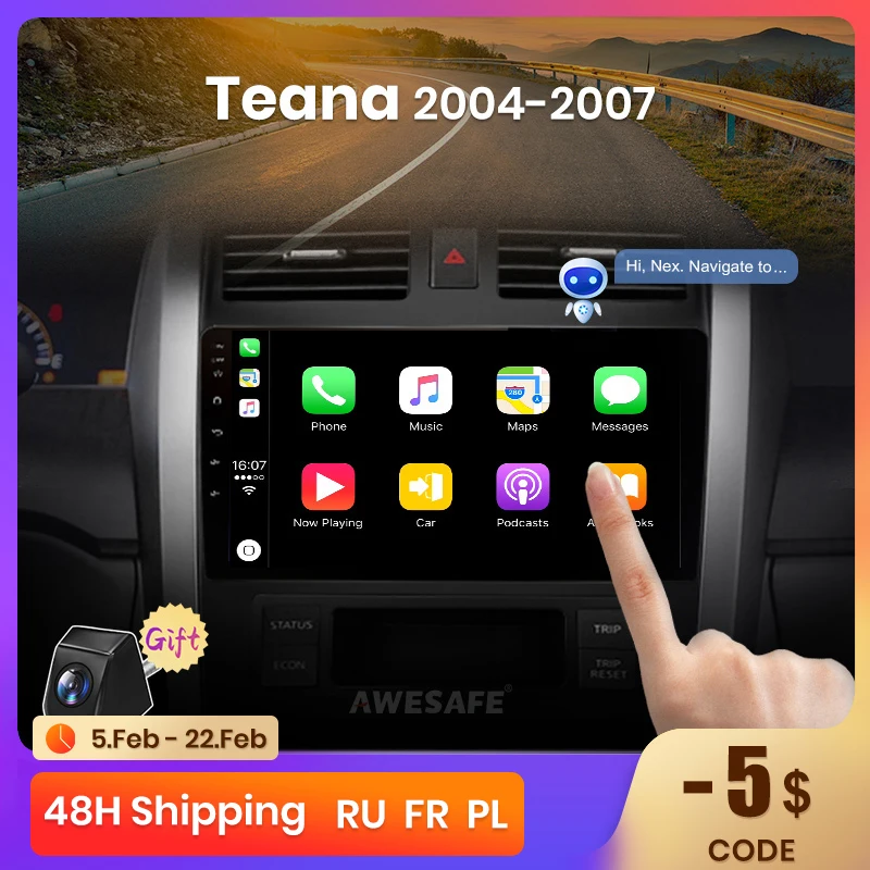 

AWESAFE PX9 For Fiat Nissan teana J31 2004-2007 Car Radio Multimedia Navigation 2 din Android 2din Autoradio CarPlay Stereo