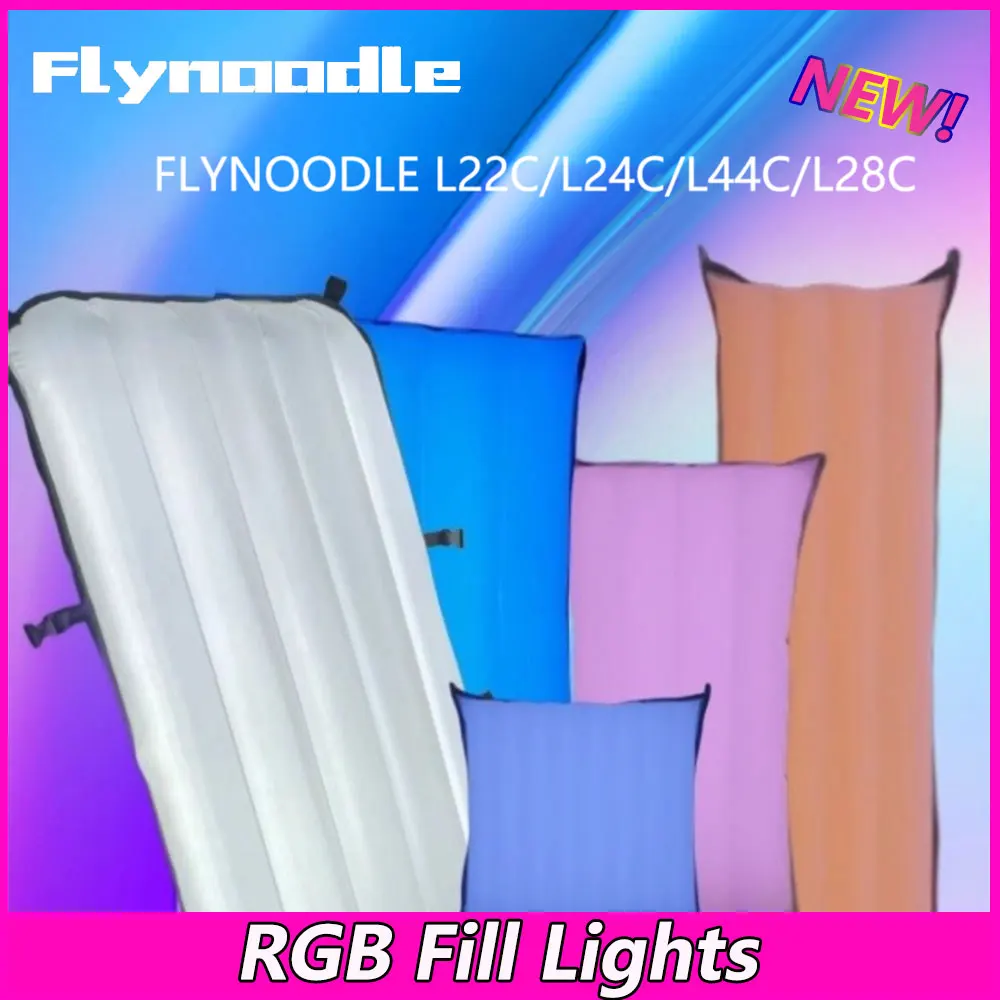 FlyNoodle 부드러운 LED 풀 컬러 라이브 RGB 필 라이트, L22C, L24C, L28C, L44C, 인물 사진 비디오 100W, 200W, 400W