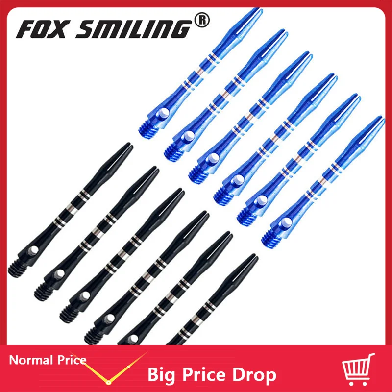 

Fox Smiling 12PCS 41mm Aluminium Darts Shafts 2BA For Professional Darts Accessories Blue Black Colors With Good Quality