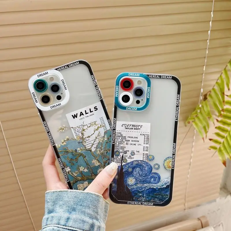 Art Van Gogh Starry Night Oil Painting Soft Clear Phone Case