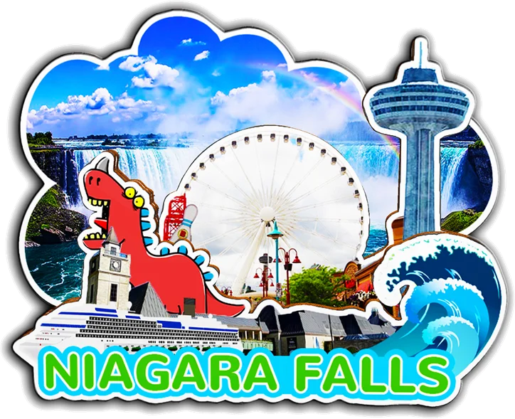 Niagara Falls Canada 3D Wooden Fridge Magnet - Landmark Souvenir, Handmade Craft Gift (2.5x1.5 Inches) - View #4