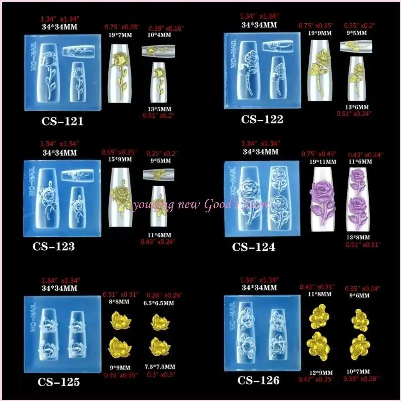 57QA Silikon-Nagelschnitzform, verschiedene Größen, Schmetterling, Präge-Nagelprägeform – Detail 8