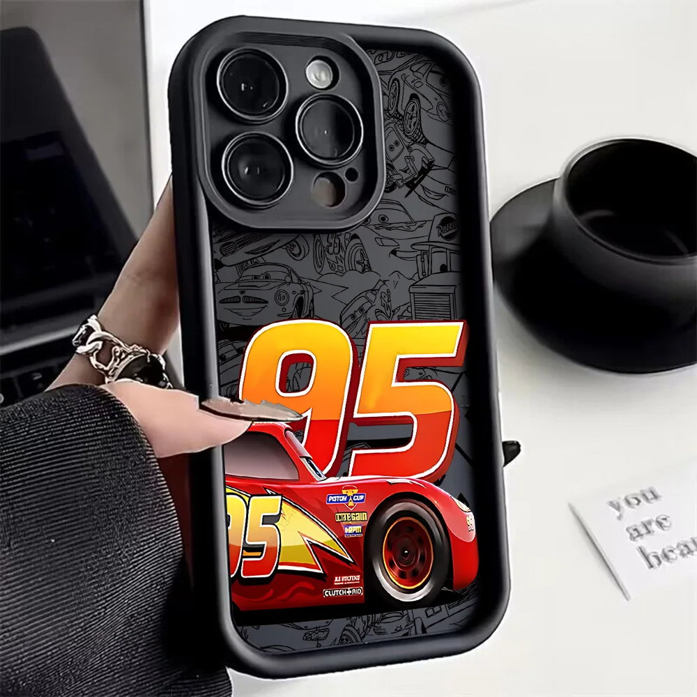 Silicone TPU Cartoon Lightning Car Design Phone Case