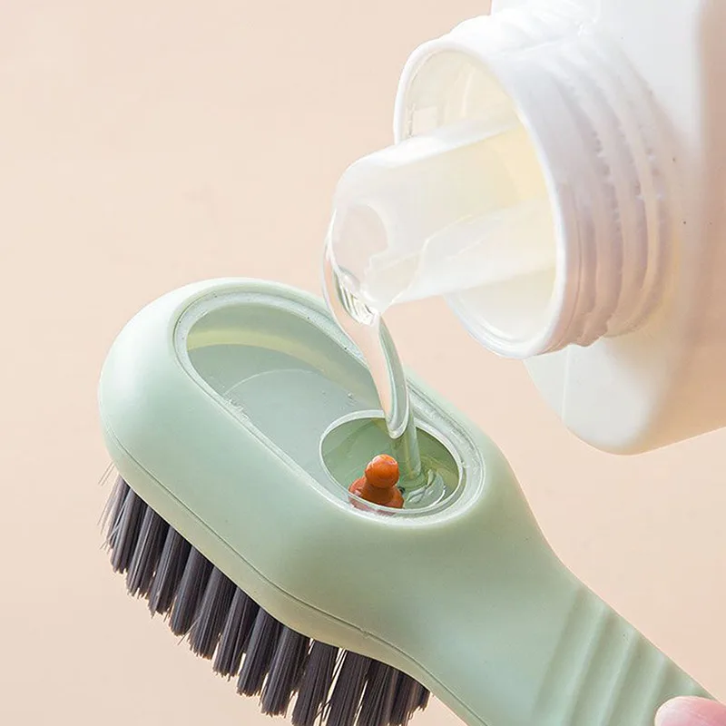 Multifunction Automatic Soap Liquid Adding Shoe Brush Soft-bristled Clothes Brush Clothing Board Soap Dispenser