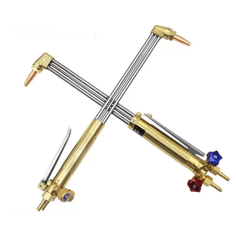 3-Tube Stainless Steel Anti-Backfire Isobaric Cutting Torch Gun Type 200 Cutting Knife with Handle for Precision Metal Work