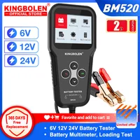 KINGBOLEN BM520 Professional Car Battery Tester 6V 12V 24V Truck Battery System Test Tool 12V Battery Analyzer Cranking Test 1