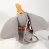 Disney Dumbo Plush Doll Crossbody Bag Cute Women Shoulder Bags Grey 3D Elephant Children's Diagonal Mini Ladies Shoulder Bag 3