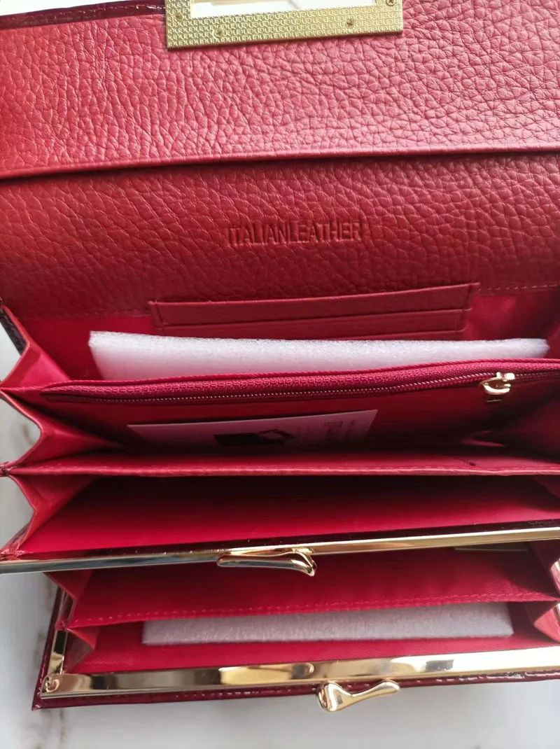 Alligator Muster Echtes Leder Brieftasche Frau Lange Damen Rindsleder Geldbörse Diamant Verziert Kartenhalter Clutch Tasche – Detail 24