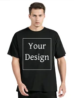 T-shirt personnalisé faites votre conception Logo texte avant et arrière T-shirt hommes impression coton T-shirt cadeau personnalisé t-shirts personnalisés hauts 1