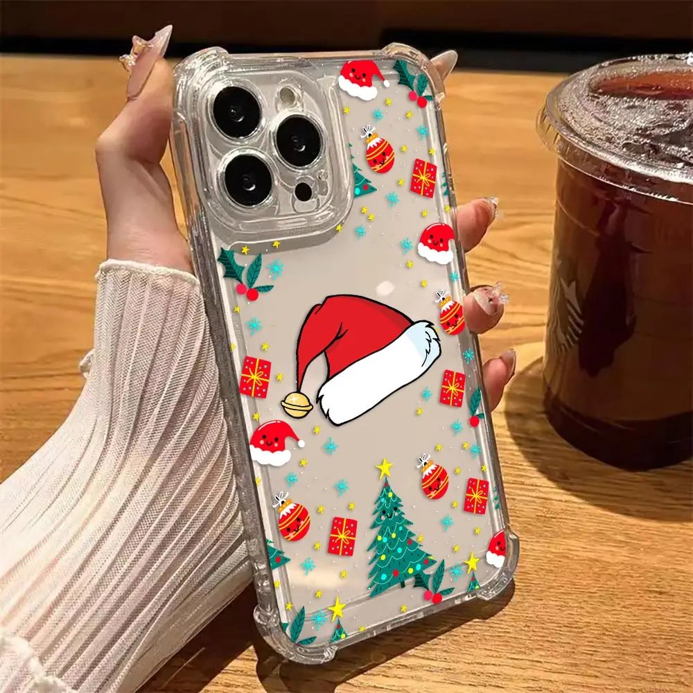 Merry Christmas Santa Claus Clear Phone Case