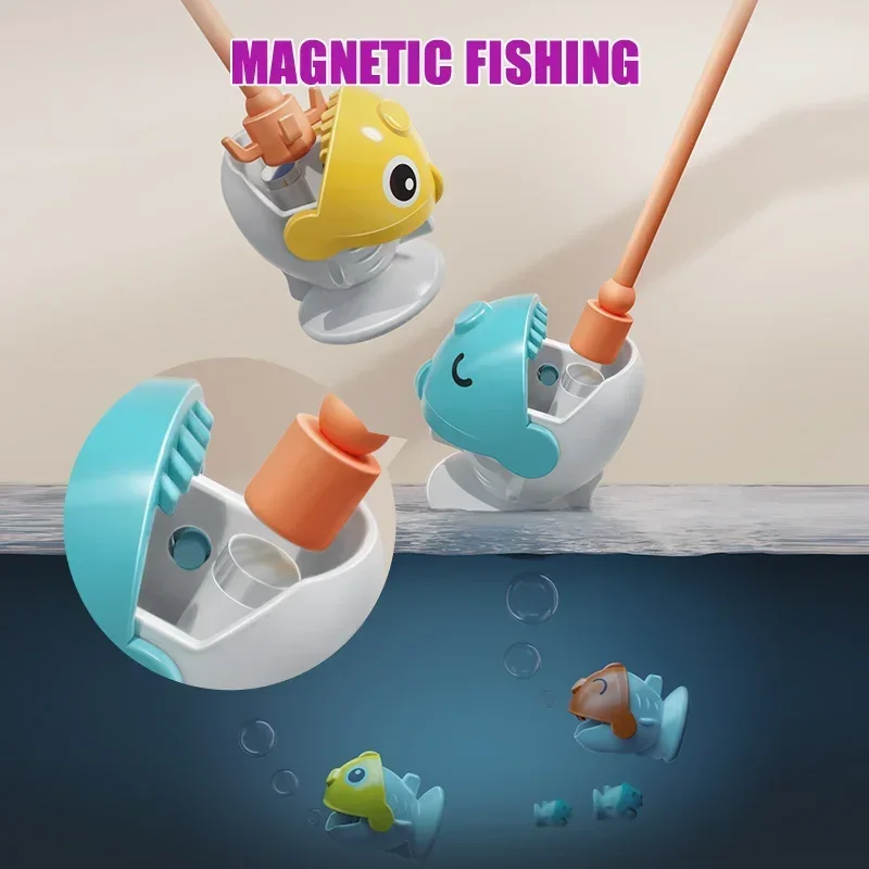Kids Magnetic Fishing Play for Children Electric Fishing Toy Have Music Spinning Game Fish Rod Education Baby 3 Year Gifts 2