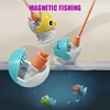 Kids Magnetic Fishing Play for Children Electric Fishing Toy Have Music Spinning Game Fish Rod Education Baby 3 Year Gifts 2
