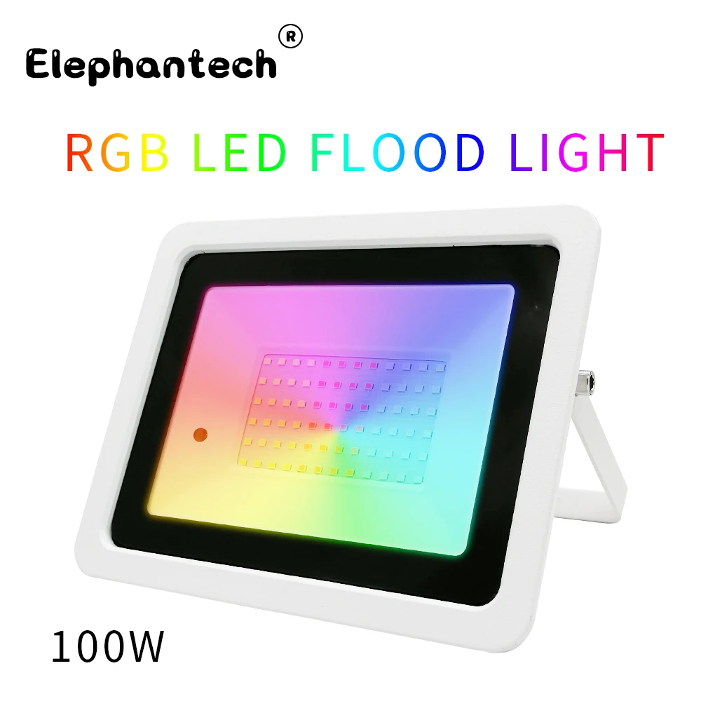 Led RGB Flood Light 20W 30W 50W 100W IP68 Outdoor Spotlight AC 220V/110V Reflector Projector Lamp With Color Remote Controller