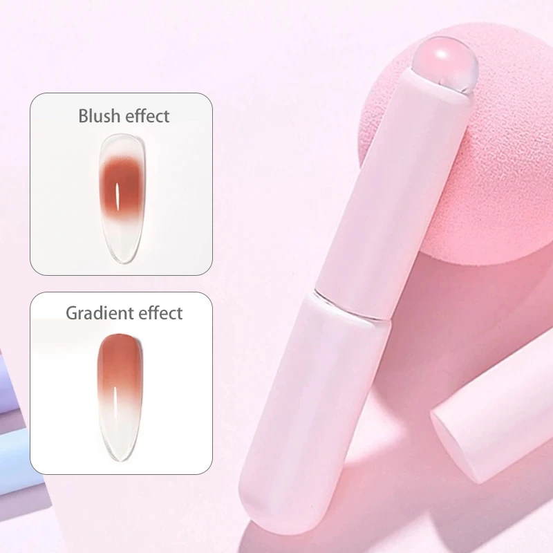 Nail Art Silikon kopf Nagel bürste Make-up Applikator klebt wieder verwendbaren Chrom Glitter Anwendung Easy-Daub Pigment Maniküre Werkzeuge – Detail 5