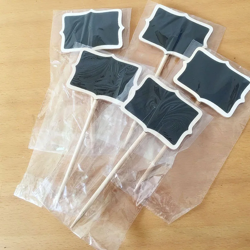 꽃 정원 표지판 마커 칠판 장식, 미니 식품 라벨 칠판, 메시지 메모 보드, 파티 장식, 10 개/로트