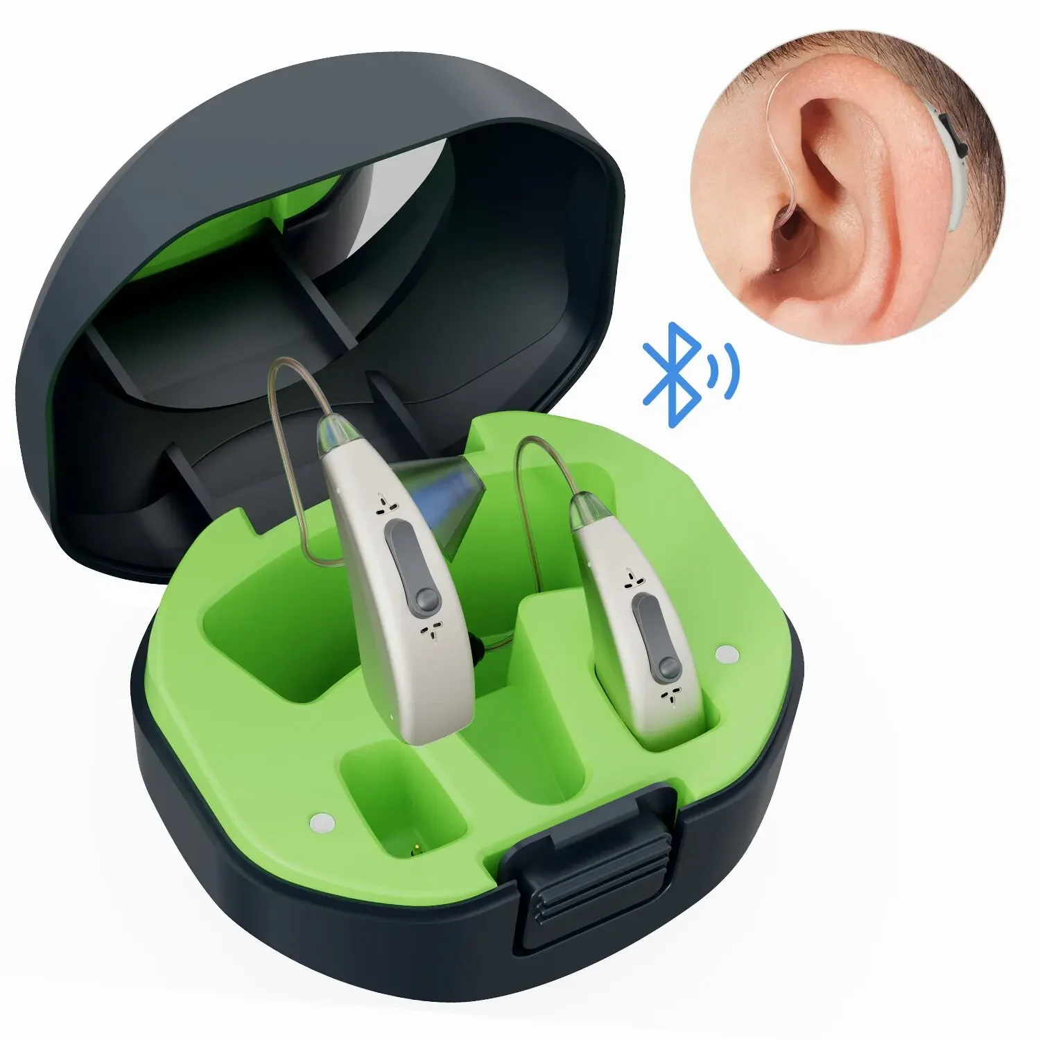 2024 Best Mini Rechargeable Hearing Aid Digital BTE Hearing Aids Sound Amplifier Portable Deaf Elderly digital Hearing Aid 2