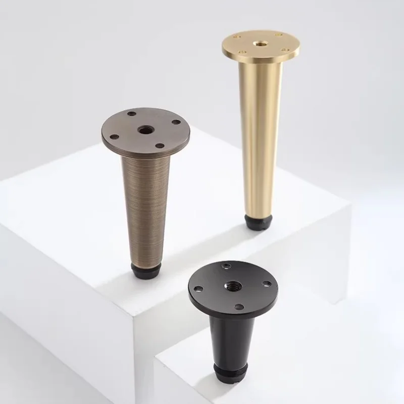 2pcs Set Adjustable Brass Support Cabinet Legs, Furniture Bbathroom Coffee Table Sofa TV Cabinet, Height Increasing Legs
