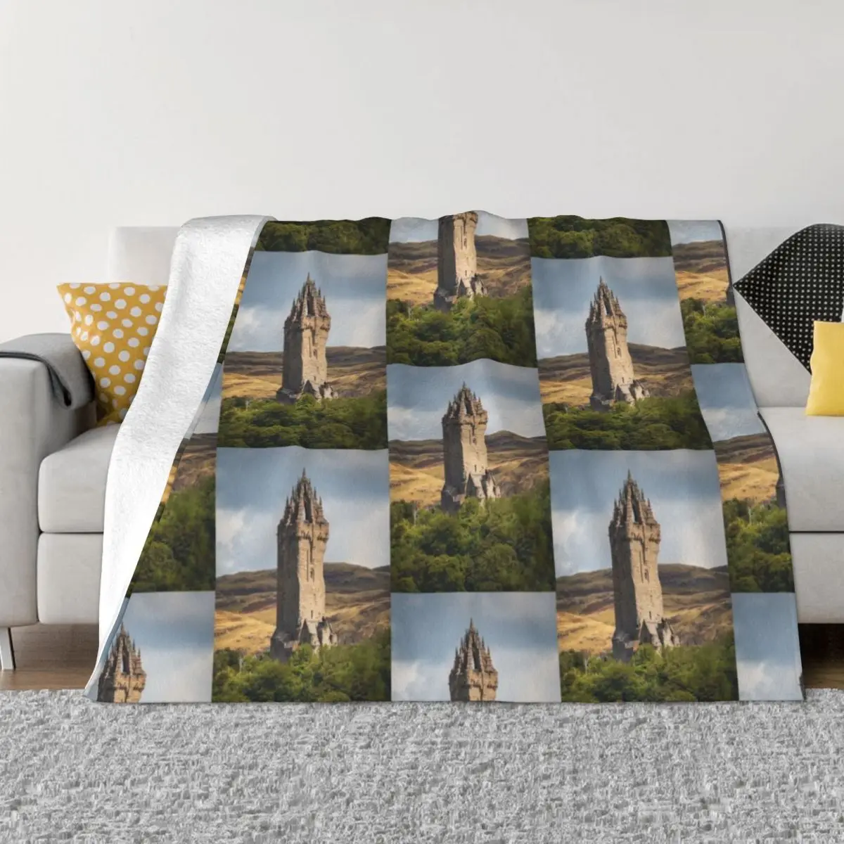 

The National Wallace Monument Throw Blanket Beach Weighted Flannel Blankets