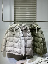 New Italy B*C Women's Long Feather Coats Straight Fit Detachable Hood Extended Down Jacket Woman Winter Cold Clothing Top