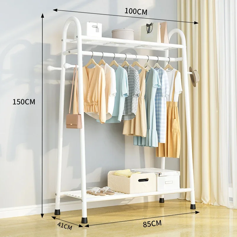 Long Space Saver Rack Metal Hook Design Entryway Modern Fashion Clothes Rack Shoe Foldable Bedroom Porte Manteau Room Furniture clothes rack shoe and hat racks