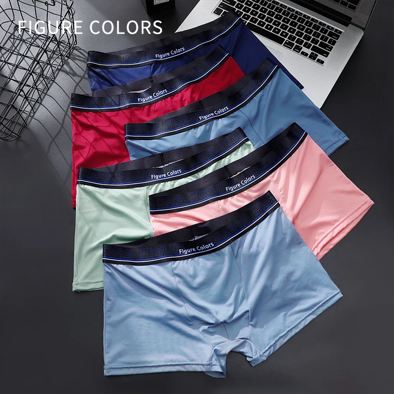 3pcs Boxers for Men Thin Antibacterial Male Panties Thermal Underpants Man Sexy Lingerie Spandex Seamless Breathable Boxerhomme