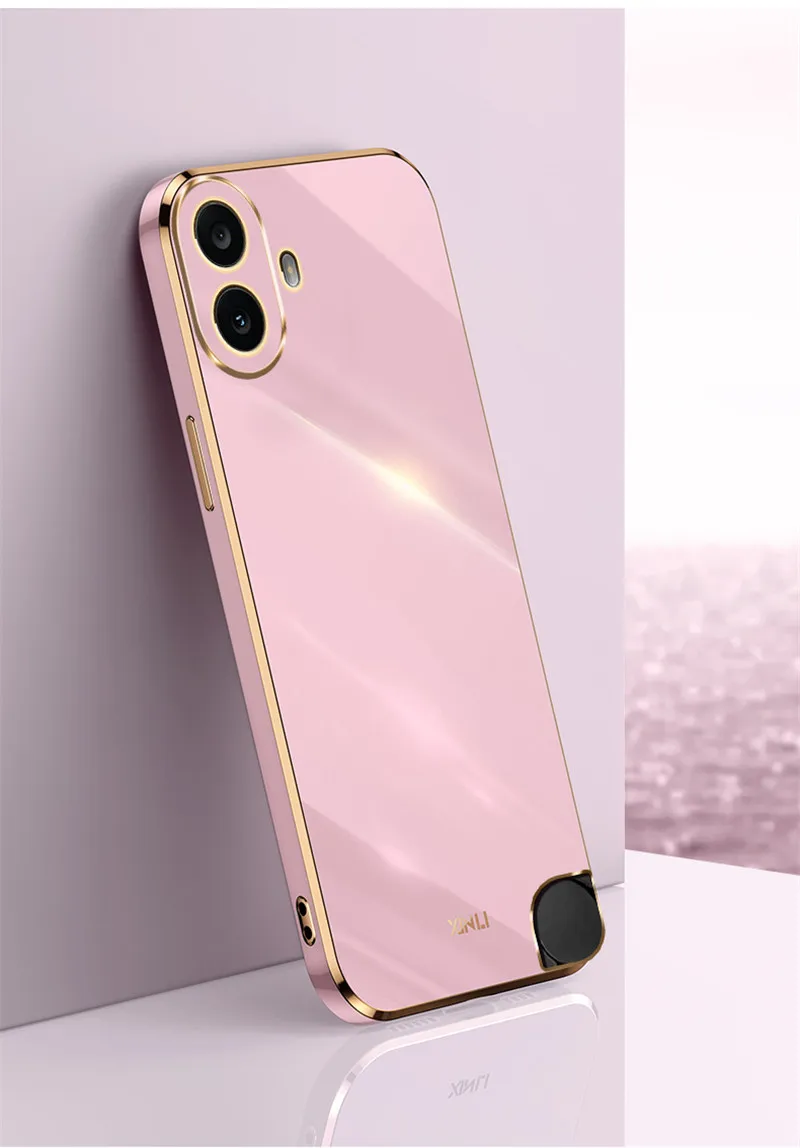 Plating Silicone TPU Bumper Soft Back Cover Matte Phone Case