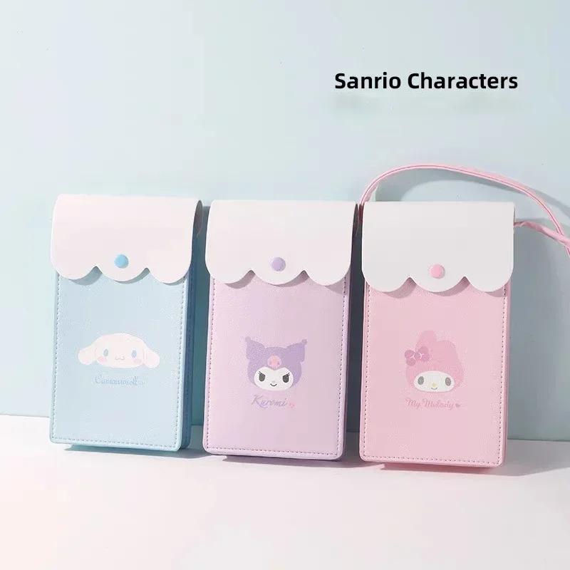 

Kuromi Sanrios Cinnamoroll Mymelody kawaii Мультфильм искусственная кожа защитная сумка аниме плюшевая Диагональная Сумка сумки через плечо подарок