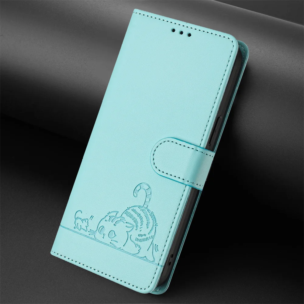 Elegant Leather Flip Wallet Case - Premium Protection and Style