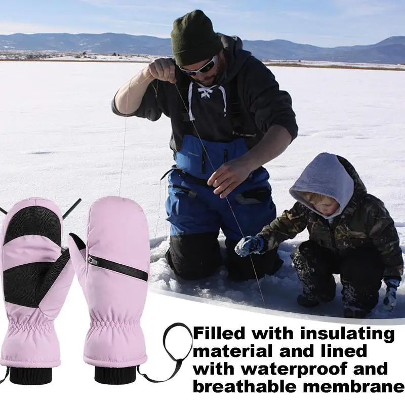 Winter Ski Gloves Snowboarding Gloves Waterproof Mittens Snow Ski Gloves Snowboard Gloves Anti-Slip Cold Weather Winter Gloves 2