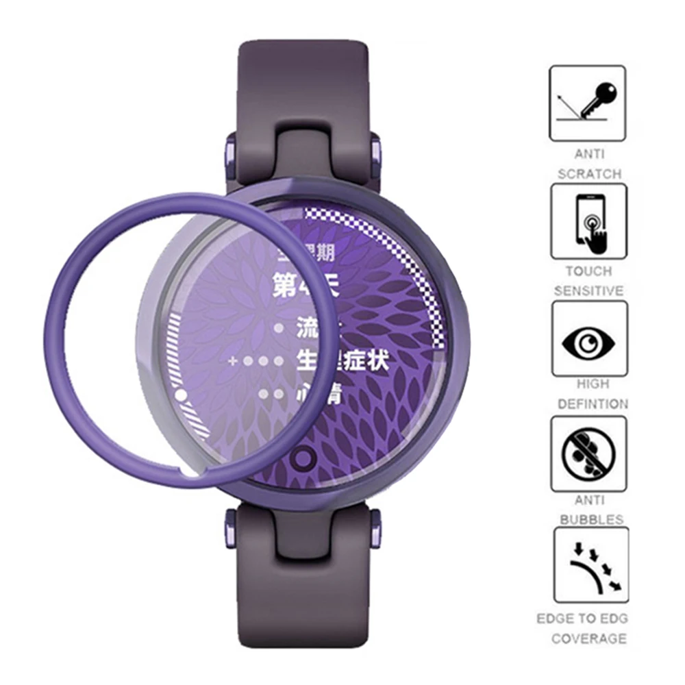 Pmma Gebogen Beschermfolie Voor Garmin Lily Smartwatch Full Screen Protector (Geen Glas)