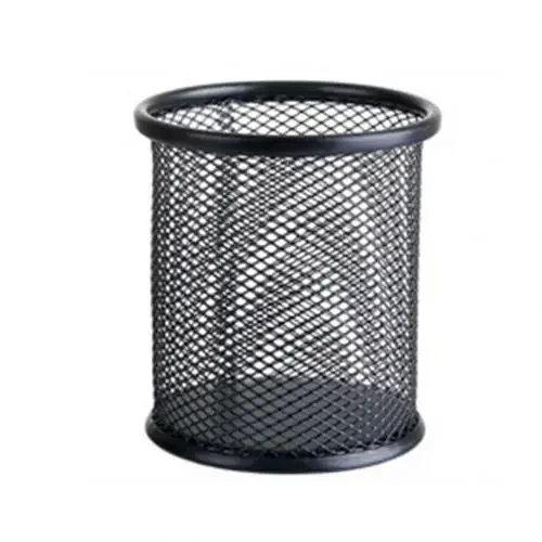 Single Metal Mesh Pencil Holder - Durable Square Pen Pot