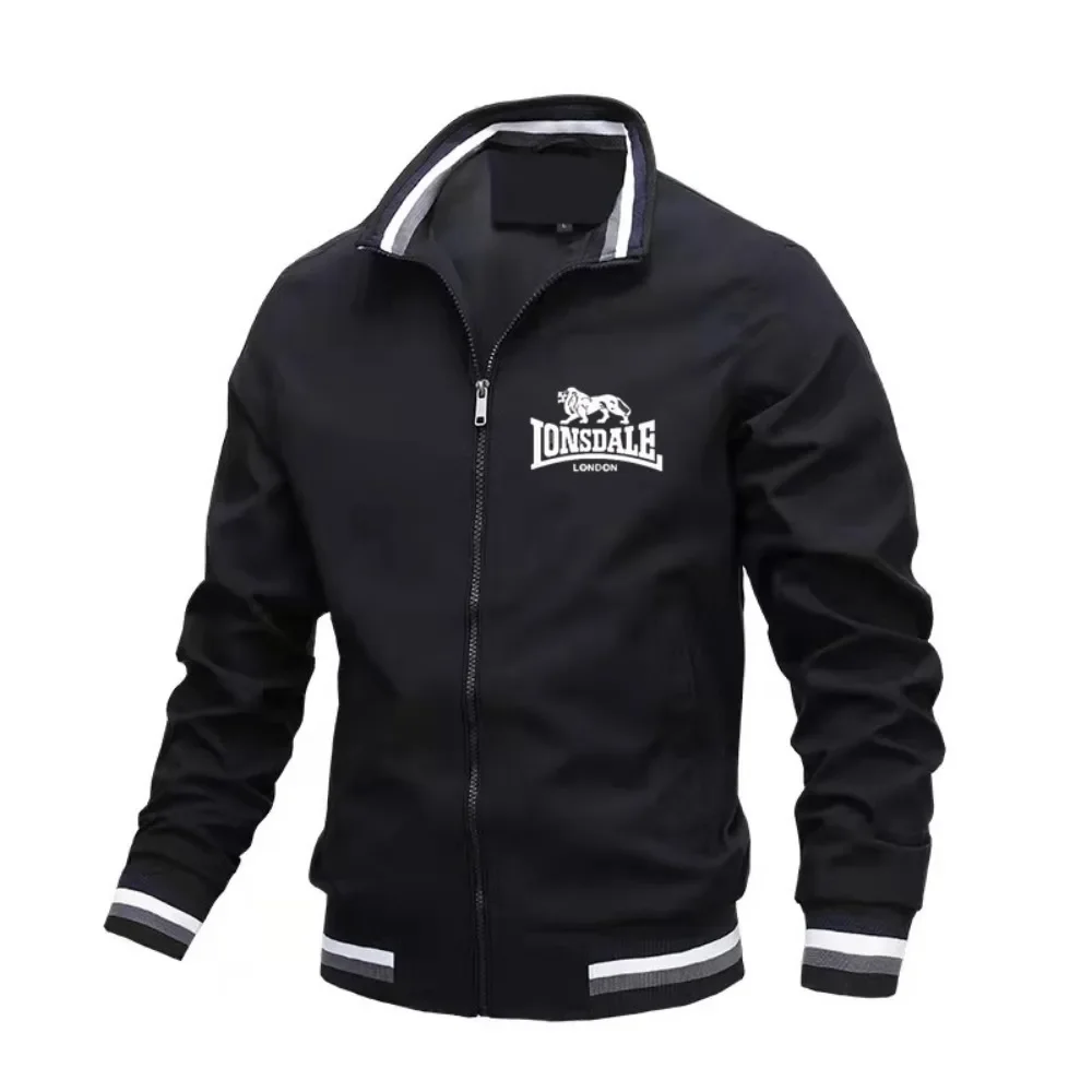 Lonsdale Short Jacket Men's Trench coat, military uniform, outdoor wear, casual streetwear, New Fashion, Fall