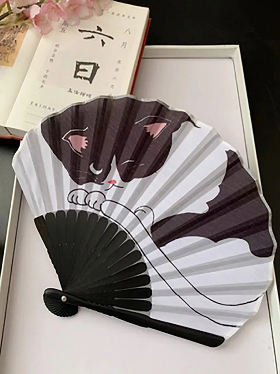 Portable Hand Painted Colorful Foldable Fan, Chinese Style Art Craft Gift, Wedding Party Decoration
