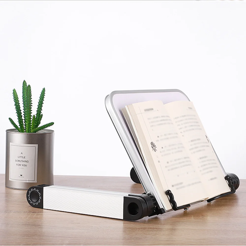 Lesebuchständer, Laptop-Ständer, mehrere Höhen, Winkel, verstellbarer Buchhalter für Lehrbücher, Rezept, Zeitschriften, Laptop, Tablet, tragbar – Detail 4