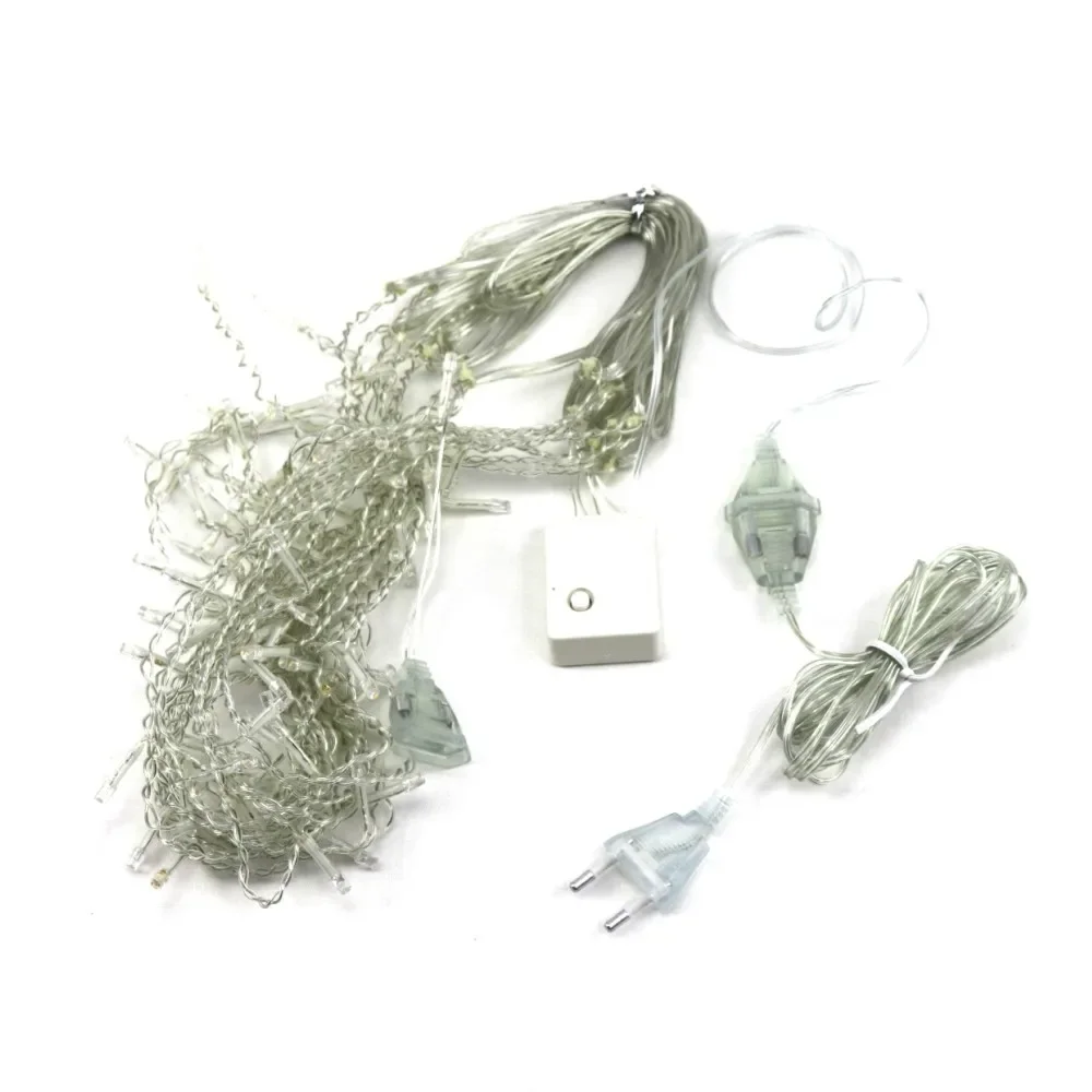 Transparent Power Extension Cord 220V 110V EU US AC Standard Switch Cable for Christmas New Year String Light 3M 5M power extension cable