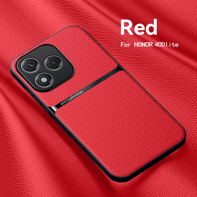 Luxury Leather Magnetic Phone Case - Shockproof Car Holder Cover