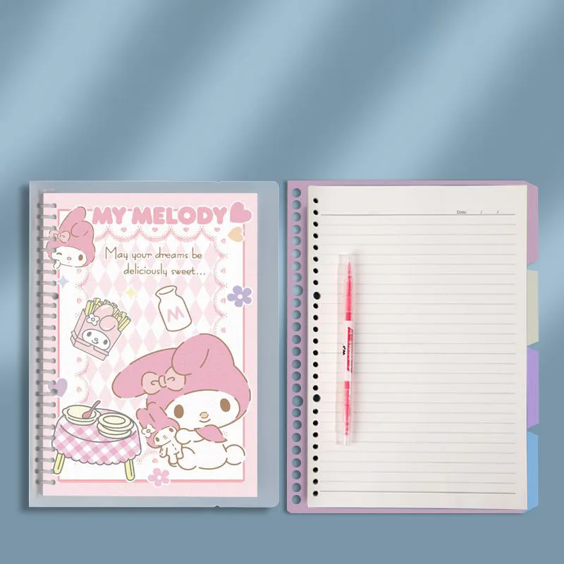 Cinnamoroll Kuromi Melody Coil Notepad 360° Loose - Temu