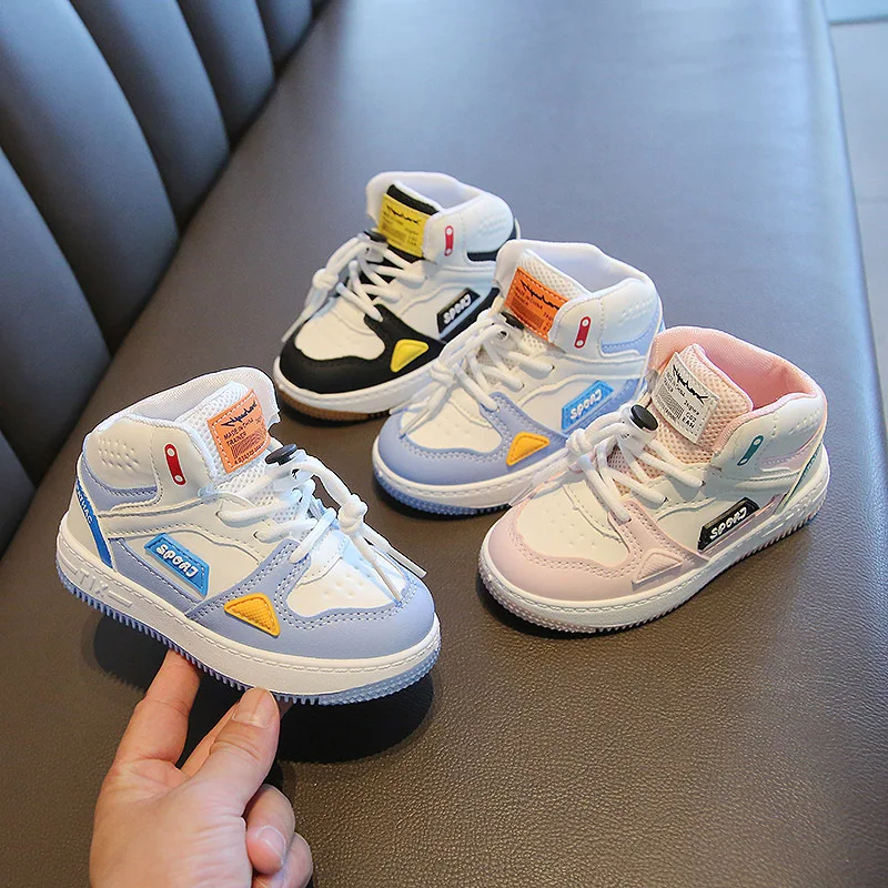 

Autumn Basketball Children Chunky Sneakers for Boys 1 to 9 years Baby Girl Sports Shoes Designer Kids Trainers Boots E08161