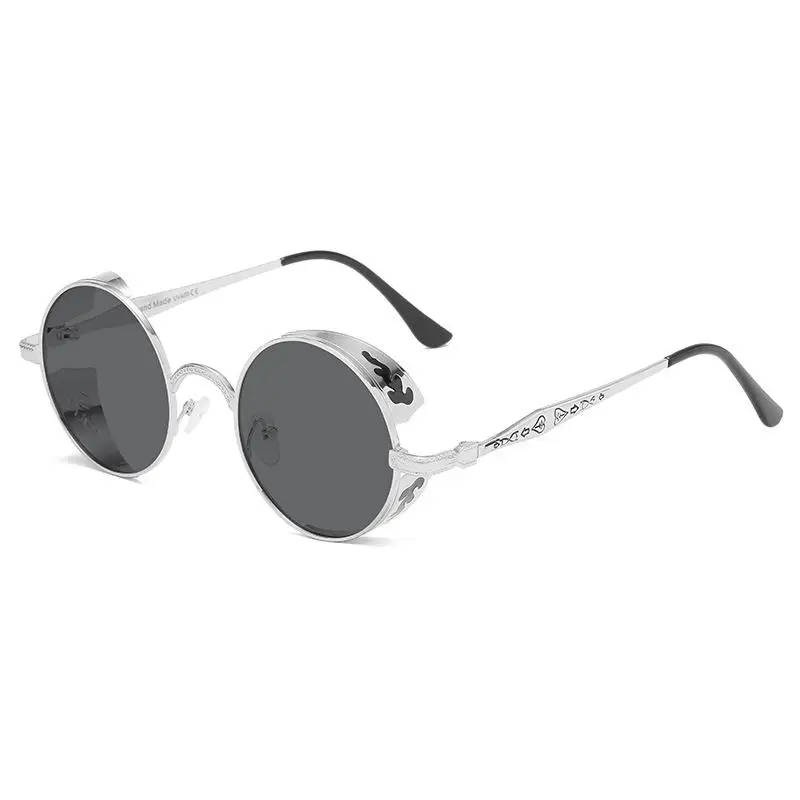 Vintage Round Steampunk UV-Protection Sunglasses